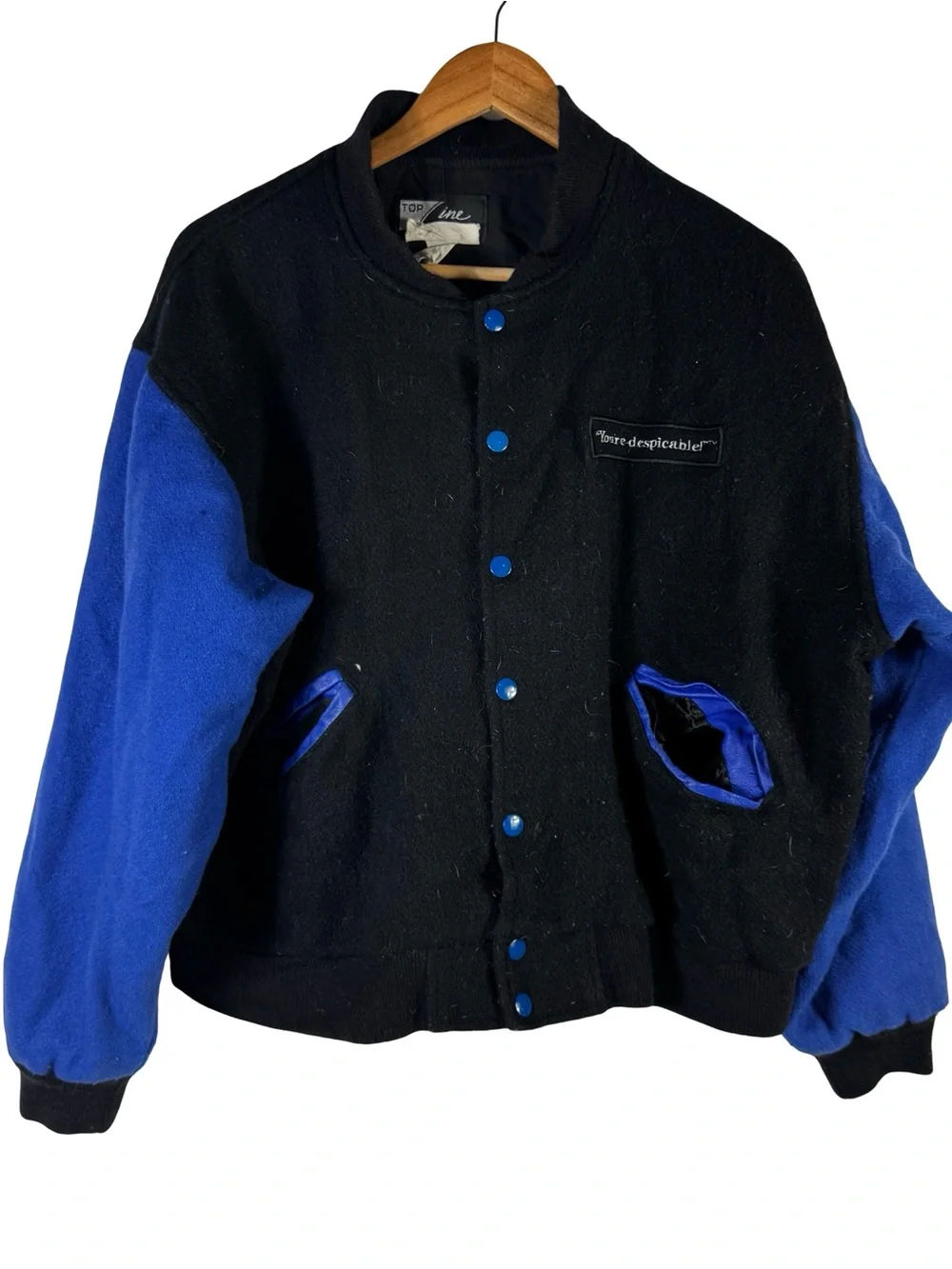 Vintage 1992 Daffy Duck Looney Tunes Warner Bros Varsity Bomber Jacket Size M/L